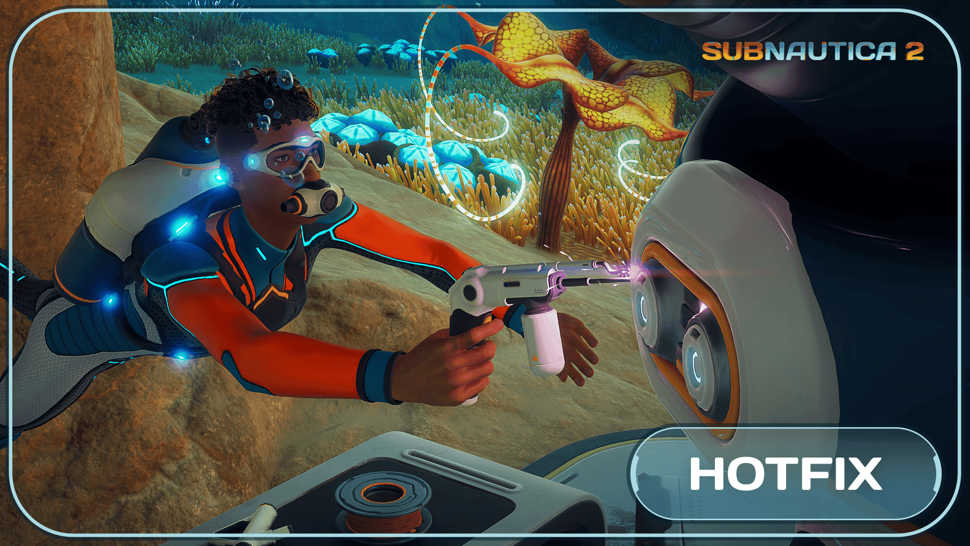 Official Subnautica 2 Hotfix 4 key art from Unknown Worlds