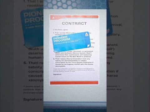 Official Subnautica YouTube Short thumbnail showing an Alterra Pioneer Program contract